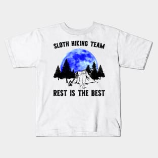 Sloth Hiking Team - Rest is for the Best Kids T-Shirt